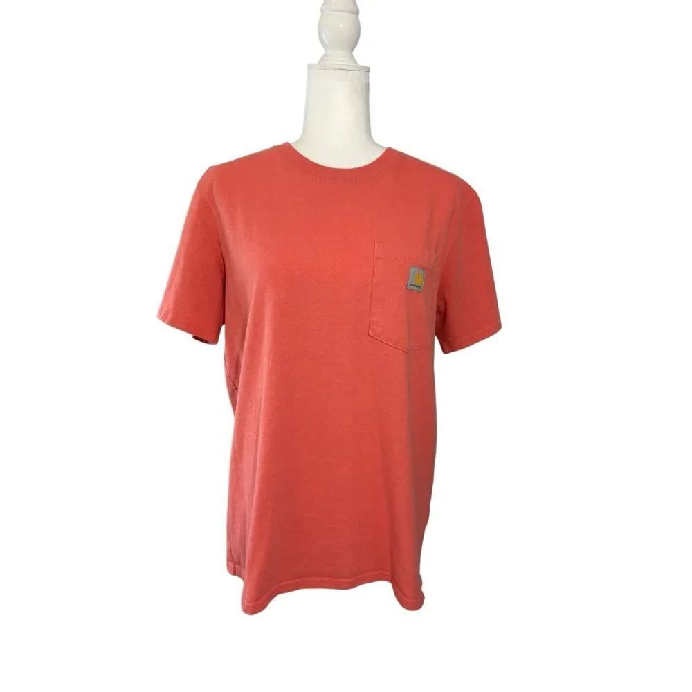 Carhartt salmon cotton short sleeve pocket t-shirt - M